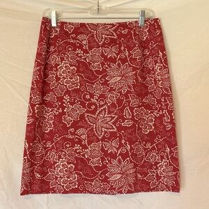 Jones New York Red Pencil Skirt Knee-Length Cocktail